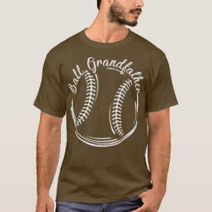 T-shirt Joli Joueur Fan Baseball Grand-Père Hommes Papa