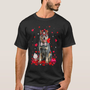 T-shirt Joli jour de la Saint-Valentin Australian Cattle D
