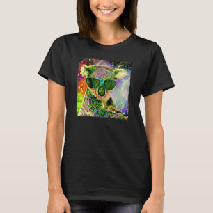 T-shirt Joli koala portant des lunettes de soleil motif fl