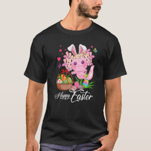 T-shirt Joli Lapin Axolotl Avec Panier Oeufs De Pâques Joy