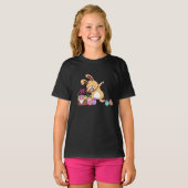 T-shirt Joli Lapin De Lapin De Pâques Avec Oeufs De Pâques (Devant entier)