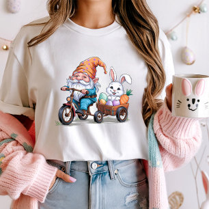 T-shirt Joli Lapin de Pâques & Chemise Gnome, Lapin & Tric