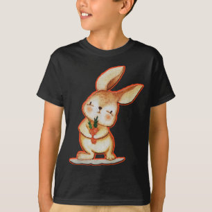 T-shirt Joli lapin de Pâques Noir Garçons T Chemise - Unis