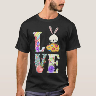 T-shirt Joli Lapin Lapin Amoureux Jour de Pâques Cadeaux H