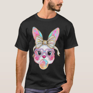 T-shirt Joli lapin lapin Face Tie Dye Gles Girl Happy Eas