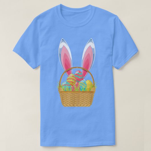 T-shirt Joli lapin Pâques OEufs de Pâques Pâques Bask de P (Design devant)
