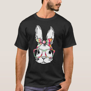 T-shirt Joli lapin Rabbit Face Tie Dye Lunettes Bandana Ea