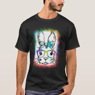 T-shirt Joli lapin Rabbit Face Tie Dye Lunettes Bandana Ea
