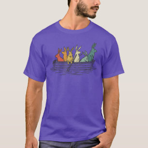 T-shirt Joli Lapins Aux Couleurs Rétro Dans Un Bateau Bunn