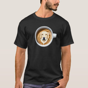 T-shirt Joli Latte de Joli Café Golden Retriever Grand