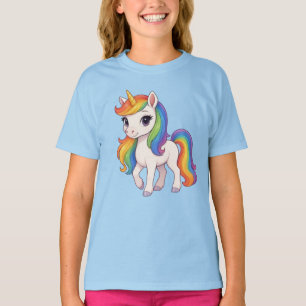 T-shirt Joli licorne arc-en-ciel coloré