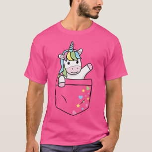 T-shirt Joli Licorne Dans Ma Poche Magique Pastel Coloré