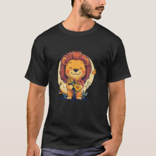 T-shirt Joli Lion Flower-Power pour une touche de Costu fa