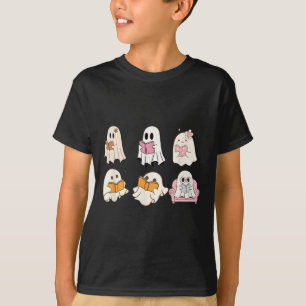 T-shirt Joli livre de lecture Éffrayant Halloween Automne
