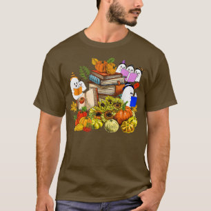 T-shirt Joli livre Fantôme Lecture Lover Citrouille Tourne