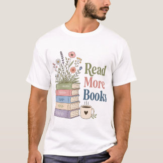 T-shirt Joli maillot fleuri de bibliophile