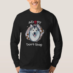 T-shirt Joli Malamute Dog de l'Alaska Adoptez Dont Shop Ch