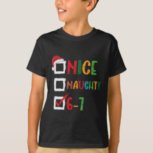 T-shirt Joli Méchant 6 7 Mème 67 Noël Six Sept Garçons