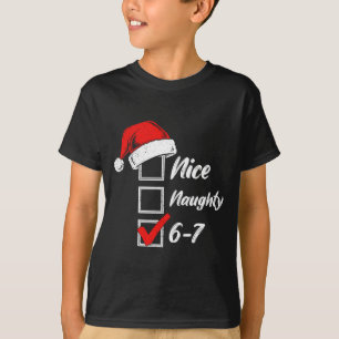 T-shirt Joli Méchant 6 7 Mème 6 7 Noël Six Sept Xmas
