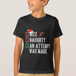 T-shirt Joli méchant une tentative a été faite joyeux Noël