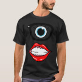 T-shirt Joli Monster Nerd Face One Eyeball Easy Halloween (Devant)
