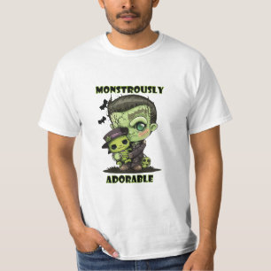 T-shirt Joli monstre de Frankenstein avec peluche