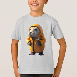 T-shirt Joli Morse dans une Veste Gonflante en Train de Ma