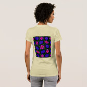 T-shirt Joli Motif de fleurs roses (Dos entier)