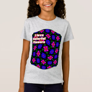 T-Shirt Joli Motif de fleurs roses