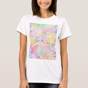 T-shirt Joli motif de henné à la main à fleurs et tenda