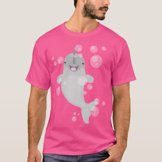 T-shirt Joli Narwal Bubbles Dessin Illustration