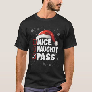 T-shirt Joli Naughty Pass tenue de Noël amusant Père Noël