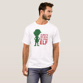 T-shirt Joli Noël Elf vacances thème amusant jeu de mots (Devant entier)