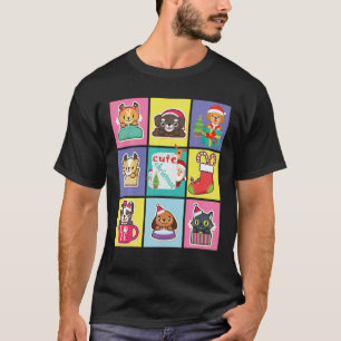 T-shirt Joli Noël Kawaii Père Noël Cute Animaux Mignons No