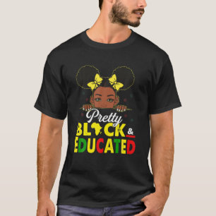 T-shirt Joli Noir Et Éduqué Je Suis L'Africain Fort
