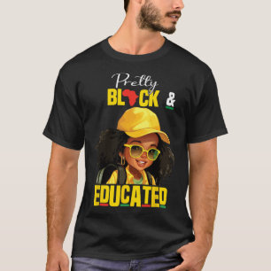 T-shirt Joli Noir Et Éduqué Je Suis L'Africain Fort