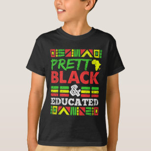 T-shirt Joli Noir Et Éduqué Noir Histoire Mois Hommes