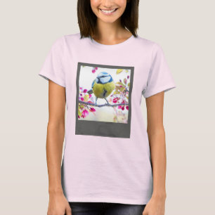 T-shirt Joli oiseau bleu et jaune sur une branche Photogra