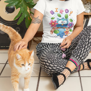 T-shirt Joli Oiseau De Chouette Avec Fleurs