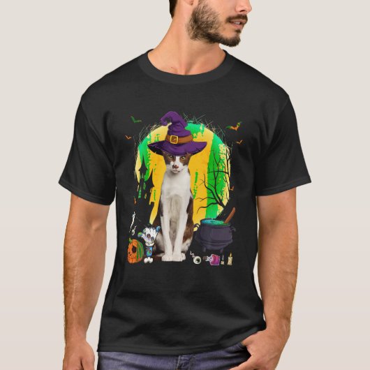 T-shirt Joli Oriental Shorthair sorcier Citrouille Hallowe (Devant)