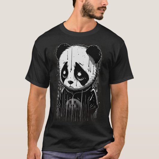 T-shirt Joli panda triste (Devant)