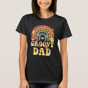 T-shirt Joli papa Super Retro Super Arc-en-ciel