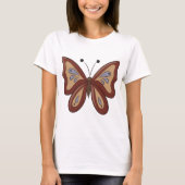 T-shirt Joli Papillon Marron (Devant)