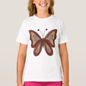 T-shirt Joli Papillon Marron (Devant)