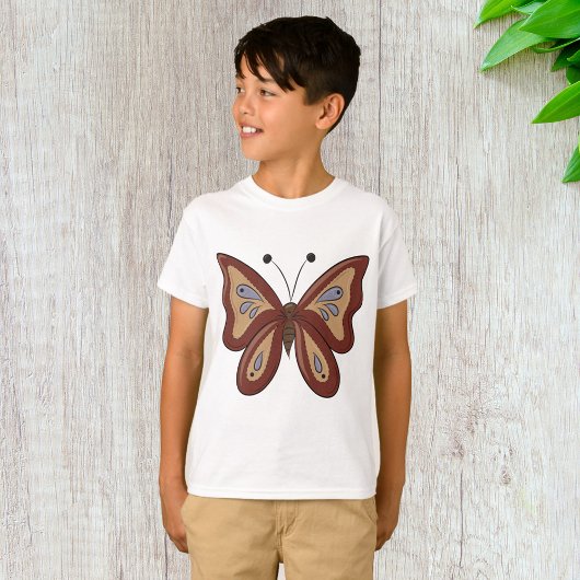 T-shirt Joli Papillon Marron