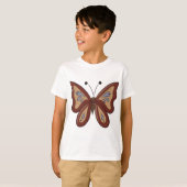 T-shirt Joli Papillon Marron (Devant entier)