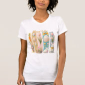 T-shirt Joli Pâques rose or bleu Vertical (Devant)