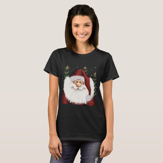 T-shirt Joli Père Noël Joyeux Joyeux Noël (Devant entier)