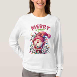 T-shirt Joli Père Noël Joyeux Noël et lumineux