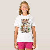 T-shirt Joli petit bobcat (Devant entier)